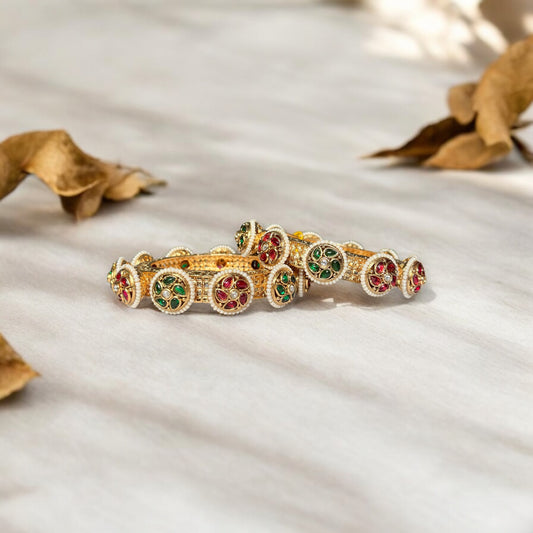 Roshni Rajwadi Gold Plated Bangles