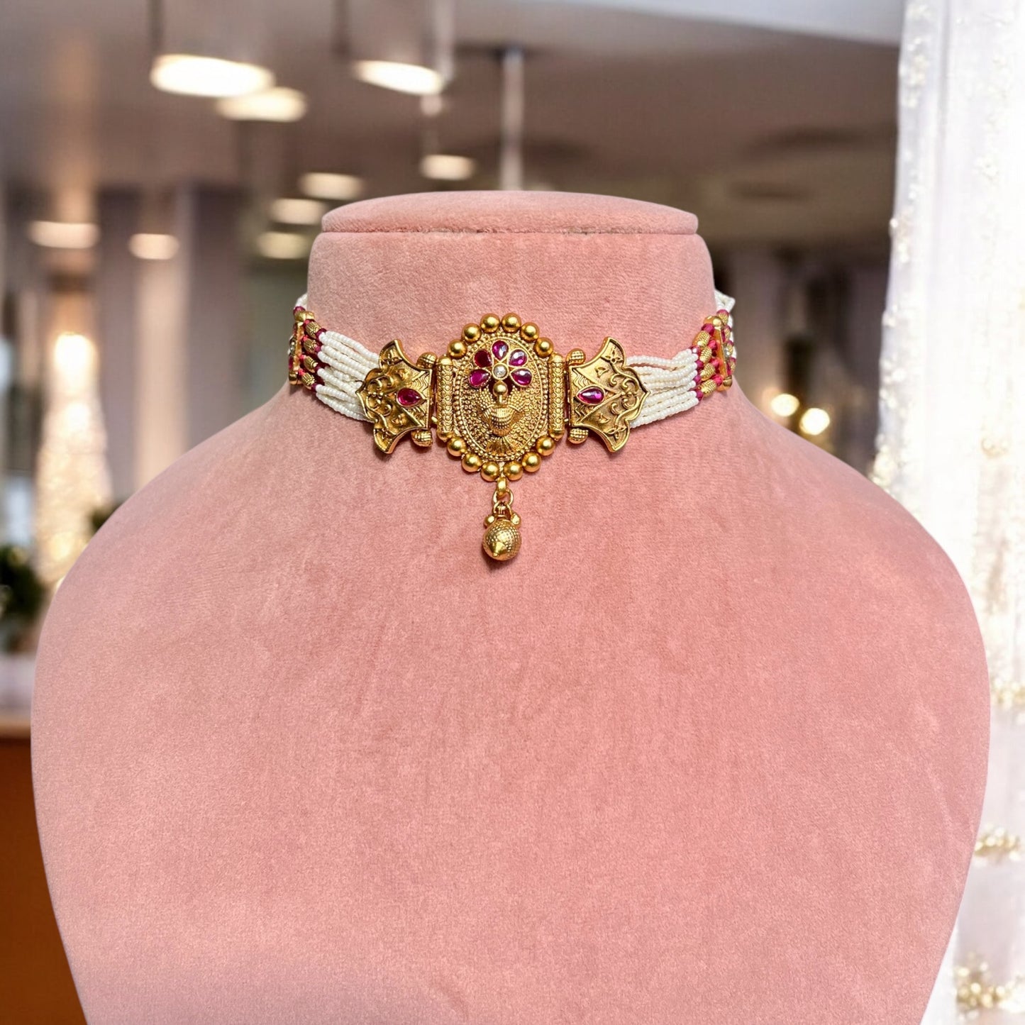 Rashmika Rajwadi Gold Plated Jewellery Set