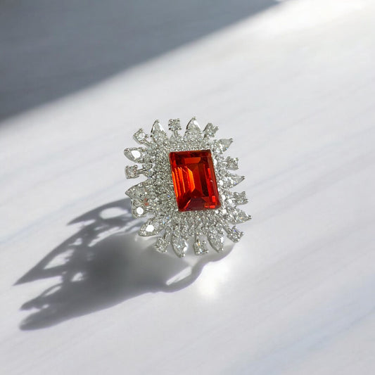 Naira Silver Plated Finger Ring