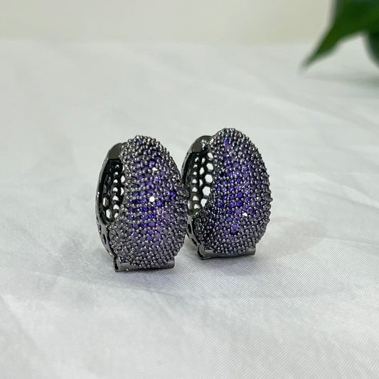 Charlotte American Diamond Hoops