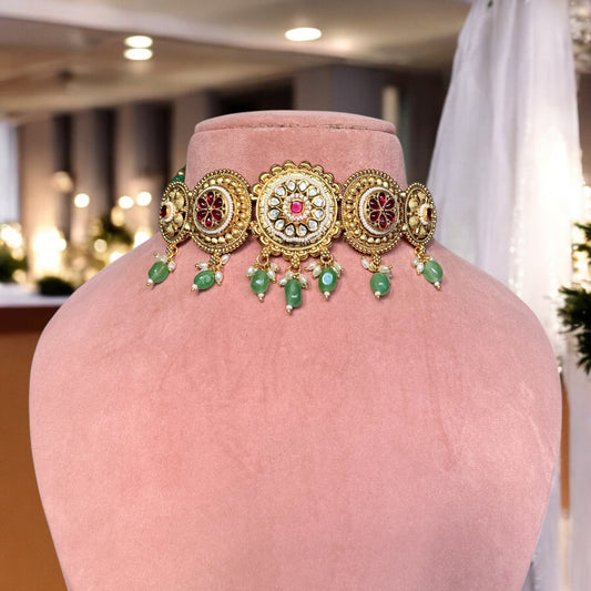 Maharani Rajwadi Gold Plated Jewellery Set