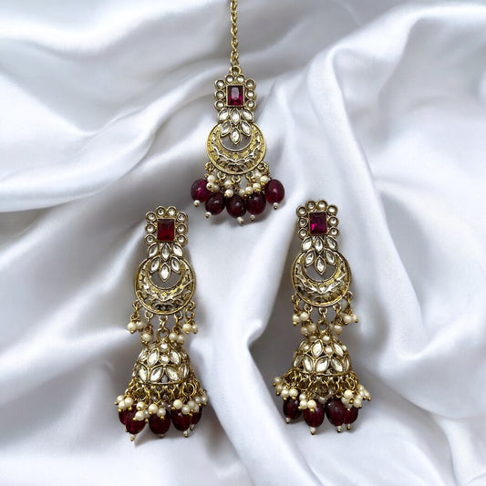Purple Suhani Kundan Jewellery Sets