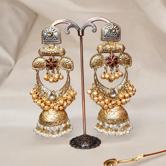 Madhuri Fusion Ghungroo Jhumkas