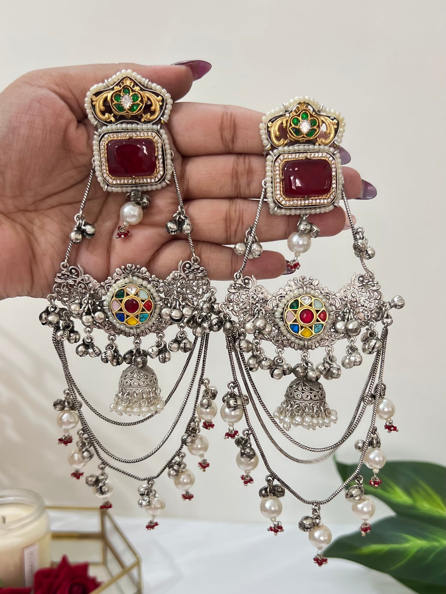Jannat dual tone fusion dejhoor Earrings