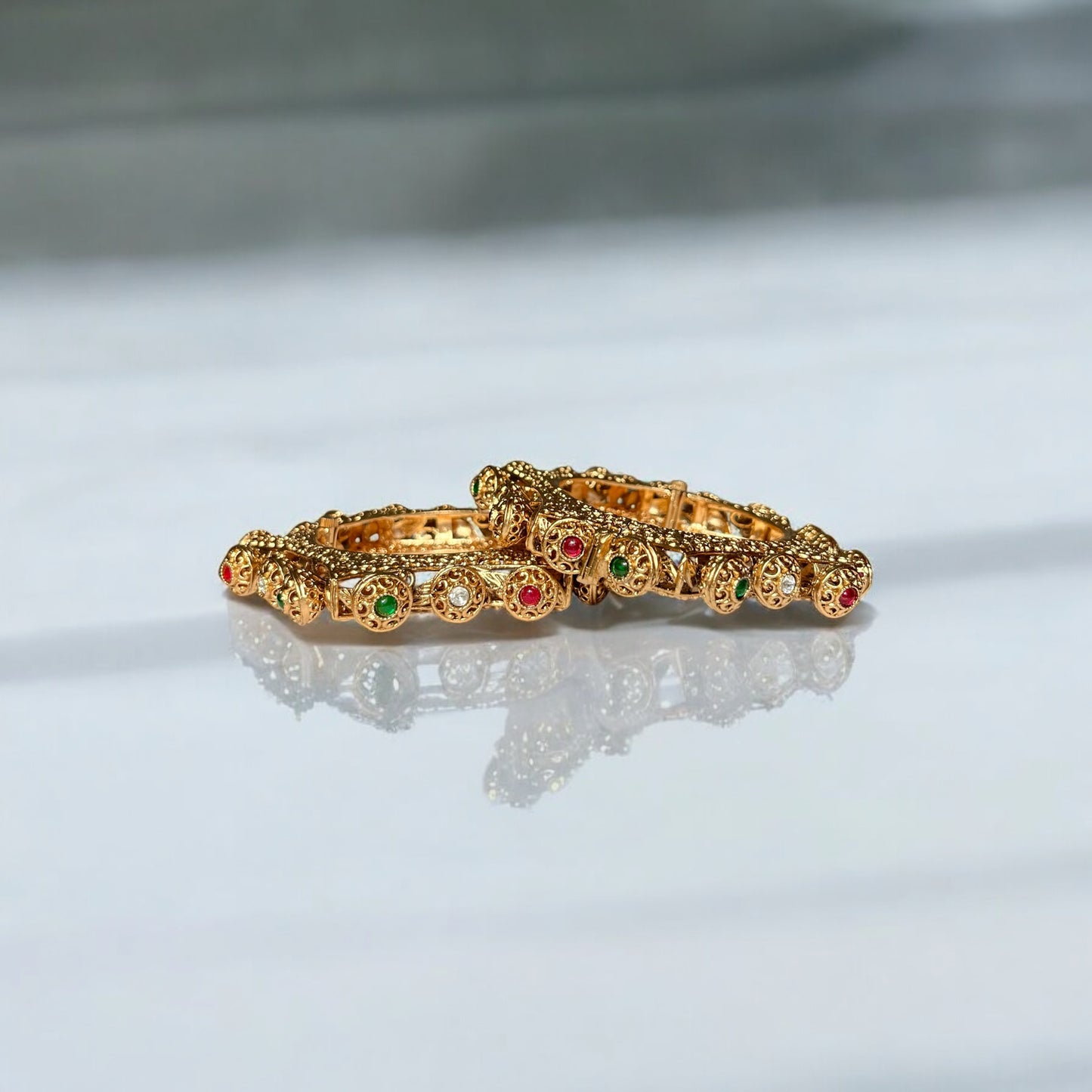 Rekha Rajwadi Gold Plated Bangles