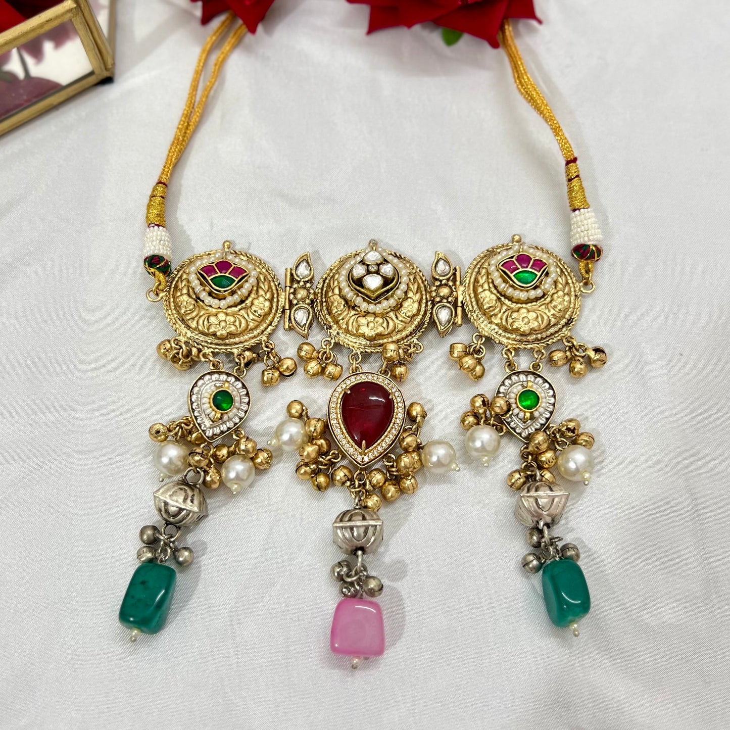 Anvi Gold Plated Fusion Jewellery Set