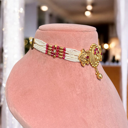 Rashmika Rajwadi Gold Plated Jewellery Set