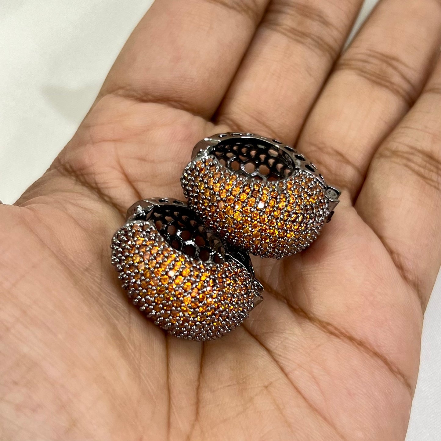 Charlotte American Diamond Hoops