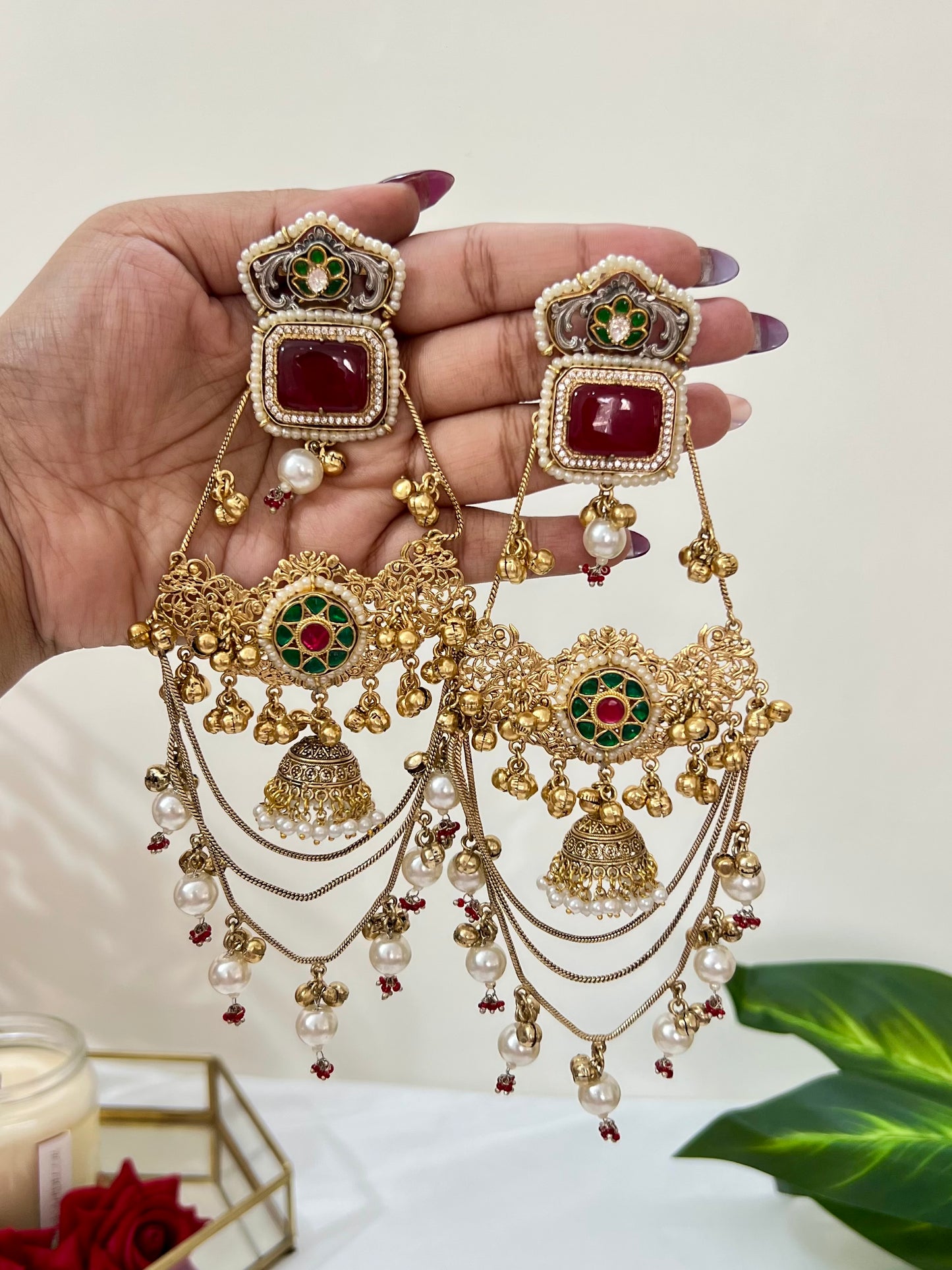 Jannat dual tone fusion dejhoor Earrings