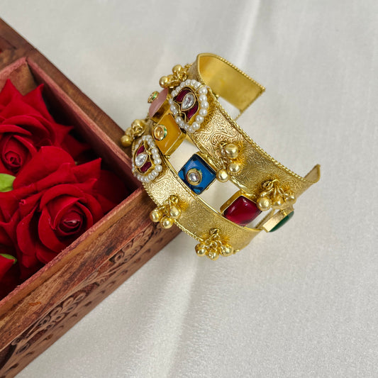 Shanaya Multi Color Fushion Gold Plated Bracelets