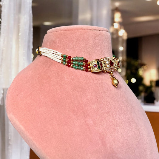 Ipshita Rajwadi Gold Plated Jewellery Set