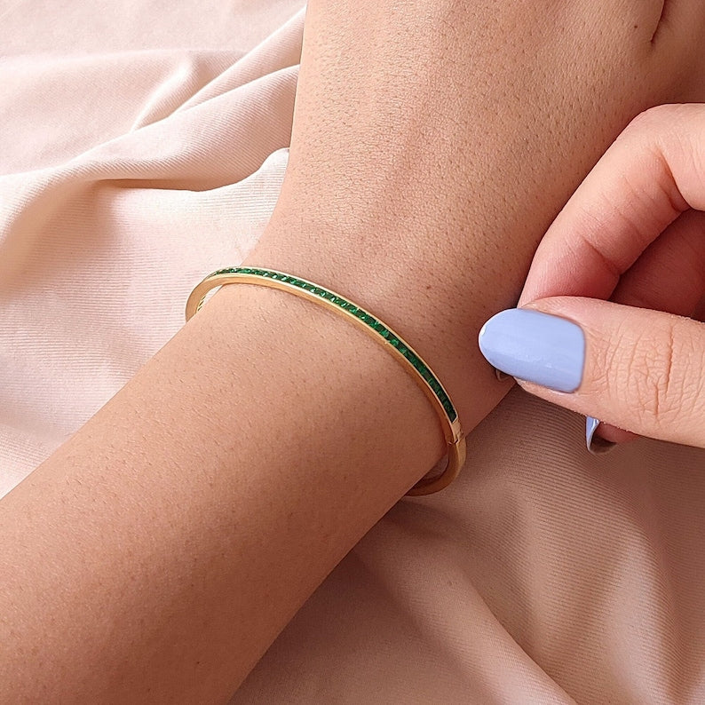 Emerald Bella Rose gold plated Bracelet