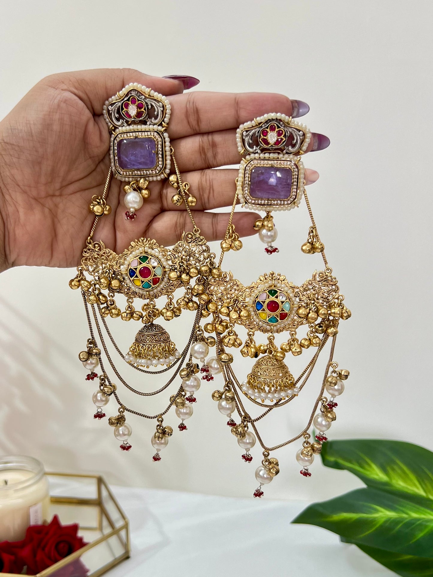 Jannat dual tone fusion dejhoor Earrings