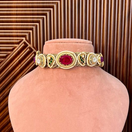 Ranjhna Gold Plated Fusion Choker