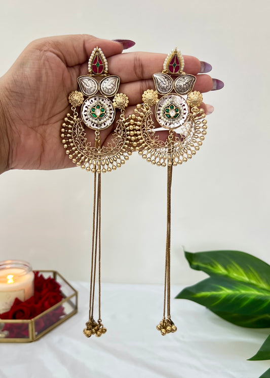 Ashmeet Dual tone Kashmiri Dejhoor Earrings
