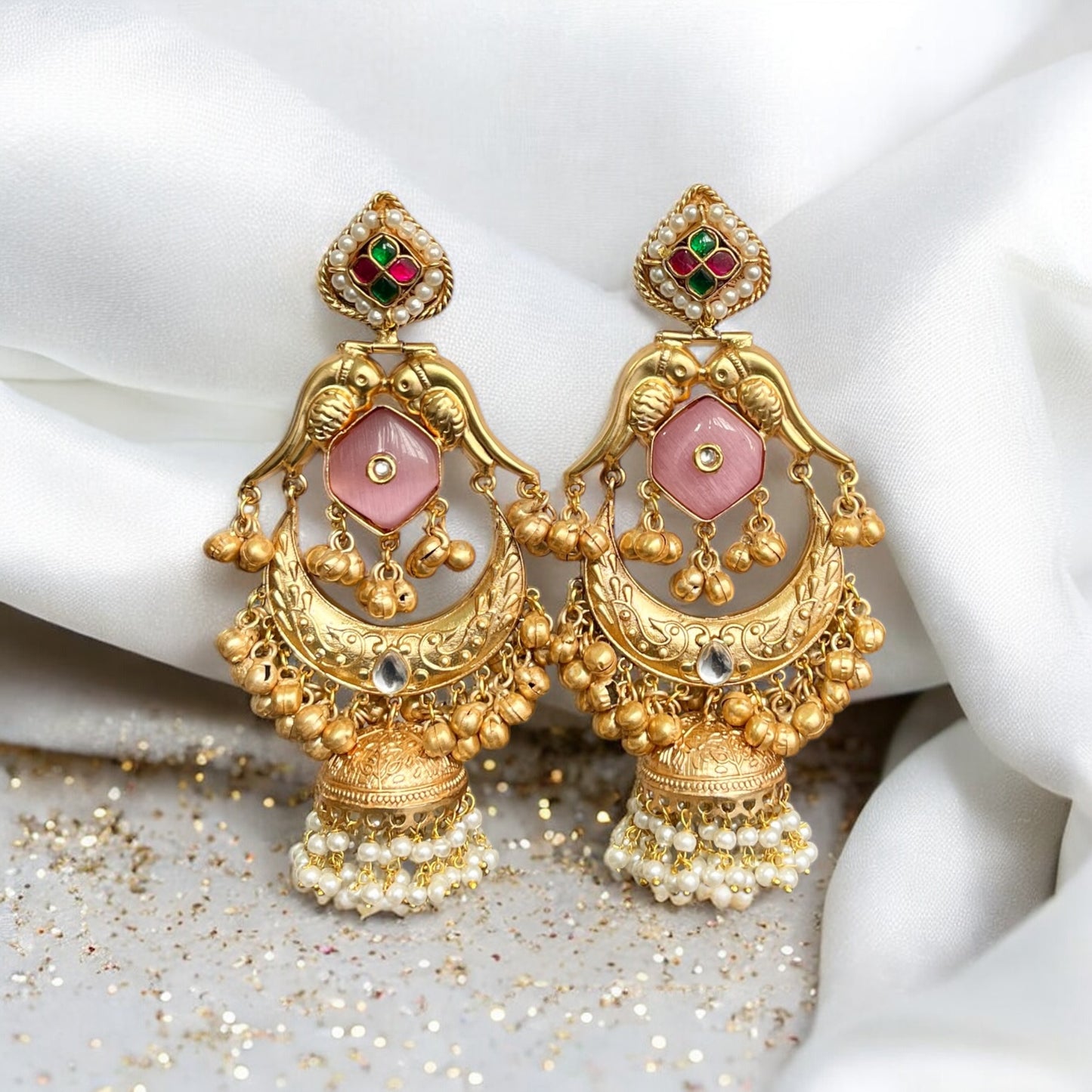 Devika Fusion Ghungroo Jhumkas