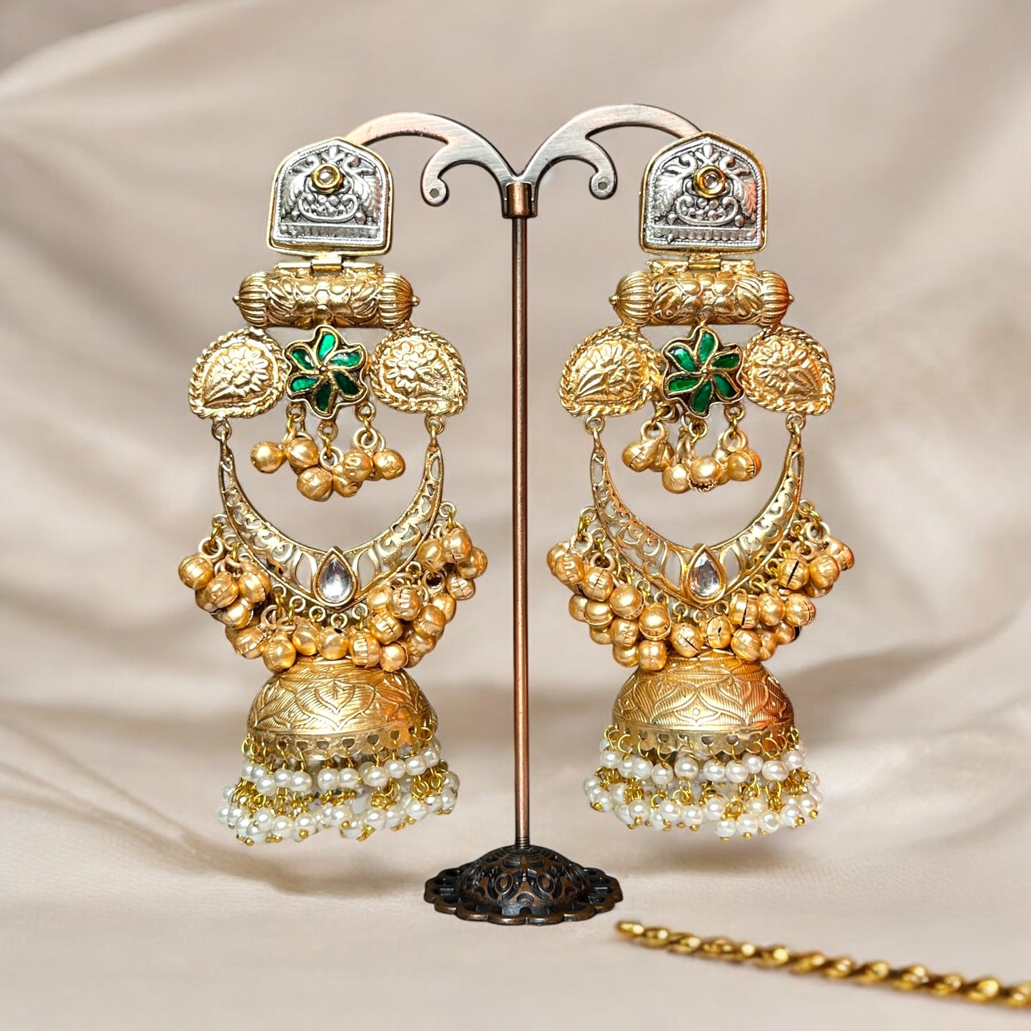 Madhuri Fusion Ghungroo Jhumkas