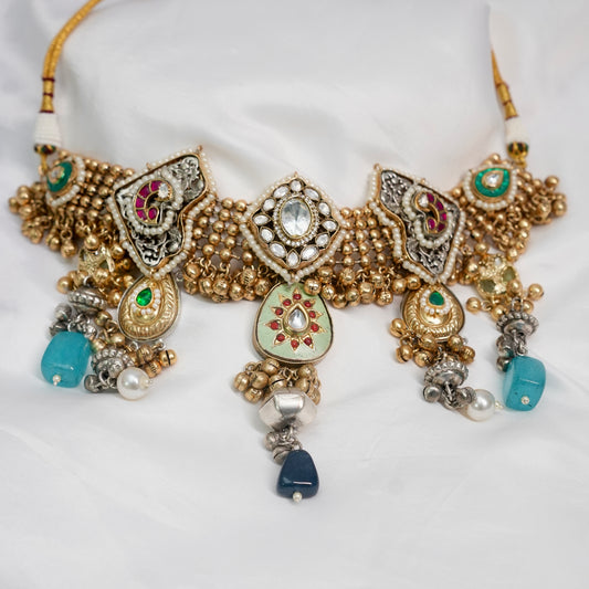 Noor Dual Tone Fusion Necklace
