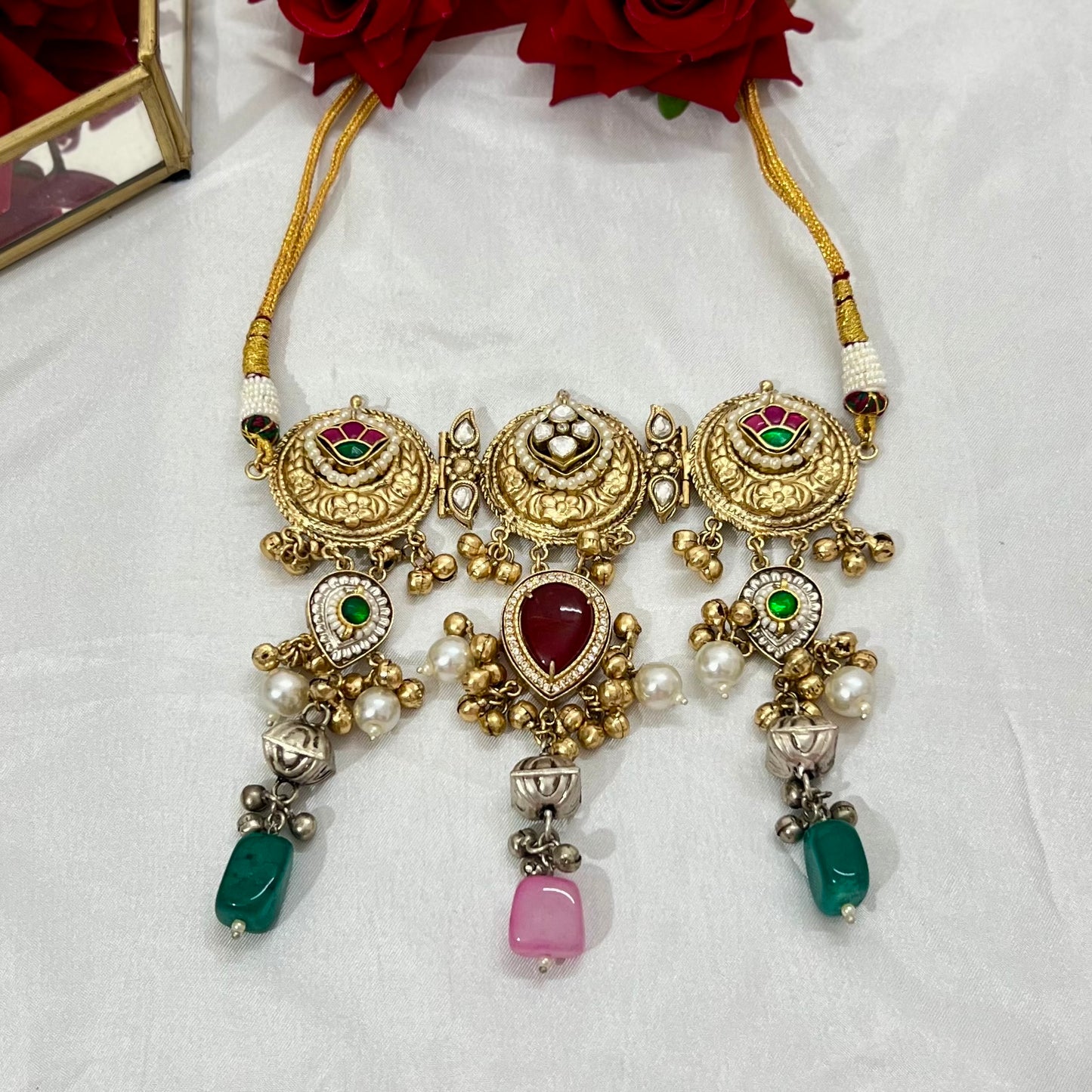 Anvi Gold Plated Fusion Jewellery Set