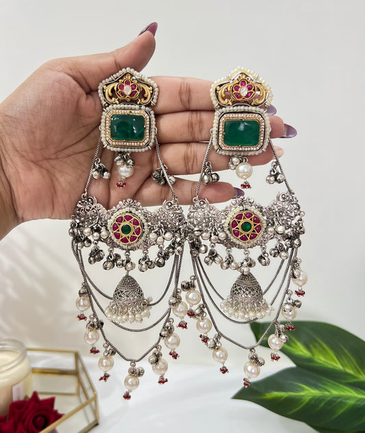 Jannat dual tone fusion dejhoor Earrings