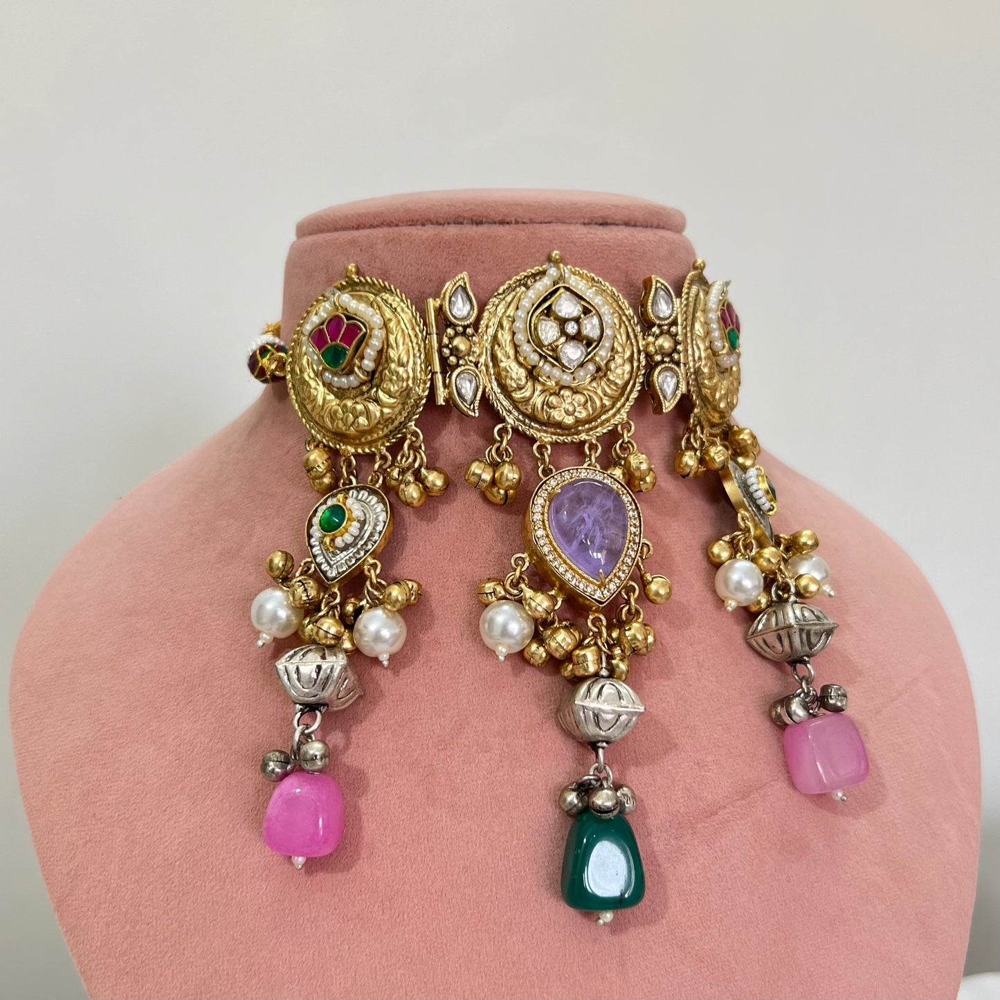 Anvi Gold Plated Fusion Jewellery Set