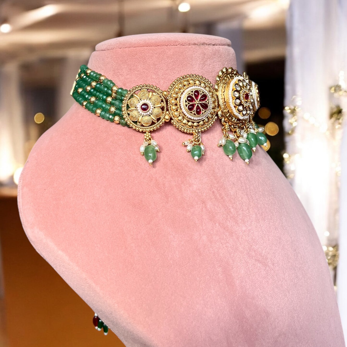 Maharani Rajwadi Gold Plated Jewellery Set
