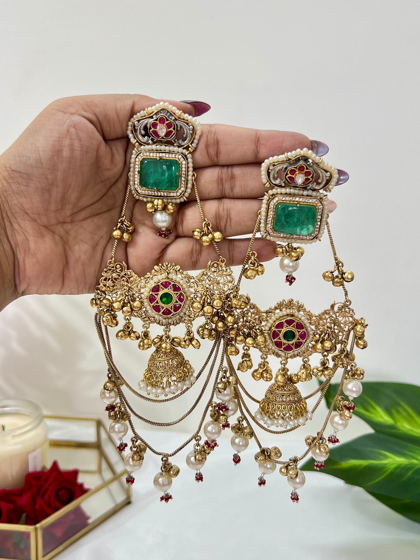 Jannat dual tone fusion dejhoor Earrings