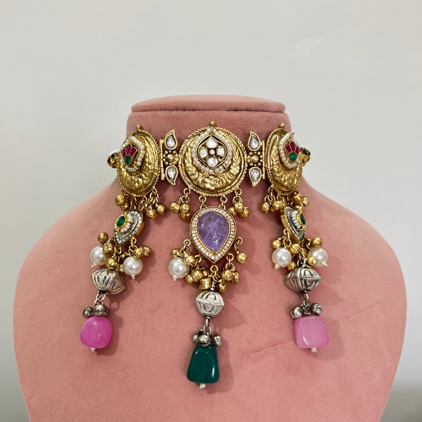 Anvi Gold Plated Fusion Jewellery Set