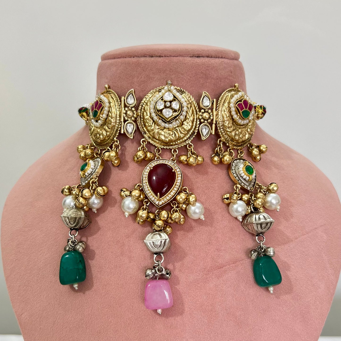 Anvi Gold Plated Fusion Jewellery Set