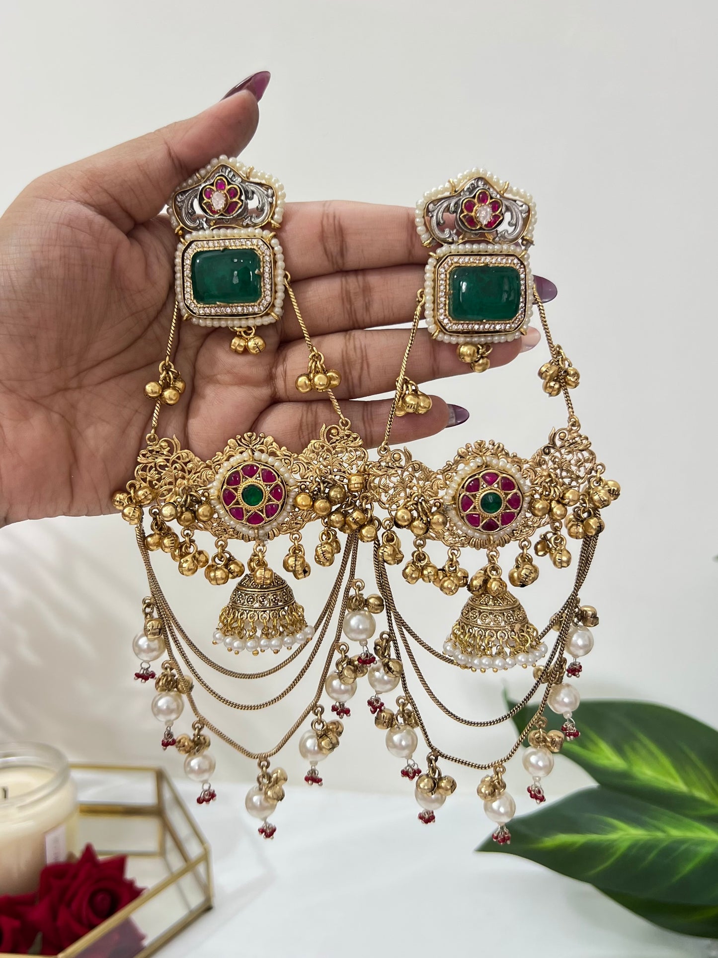 Jannat dual tone fusion dejhoor Earrings