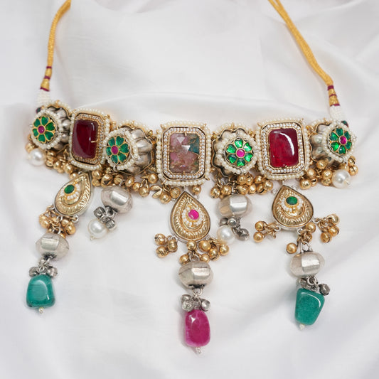 Rekha Dual Tone Fusion Necklace