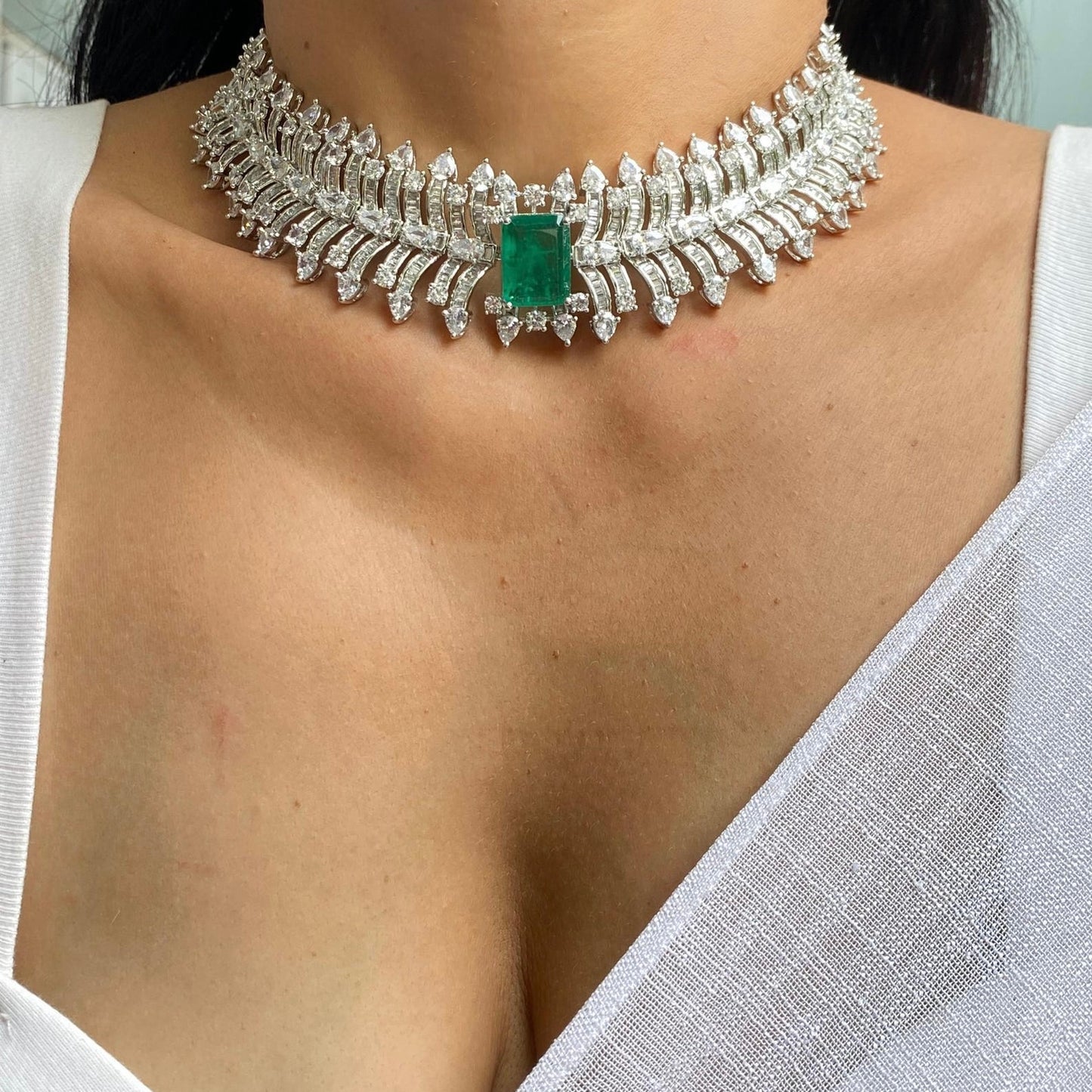 Shanaya American Diamond Choker Set