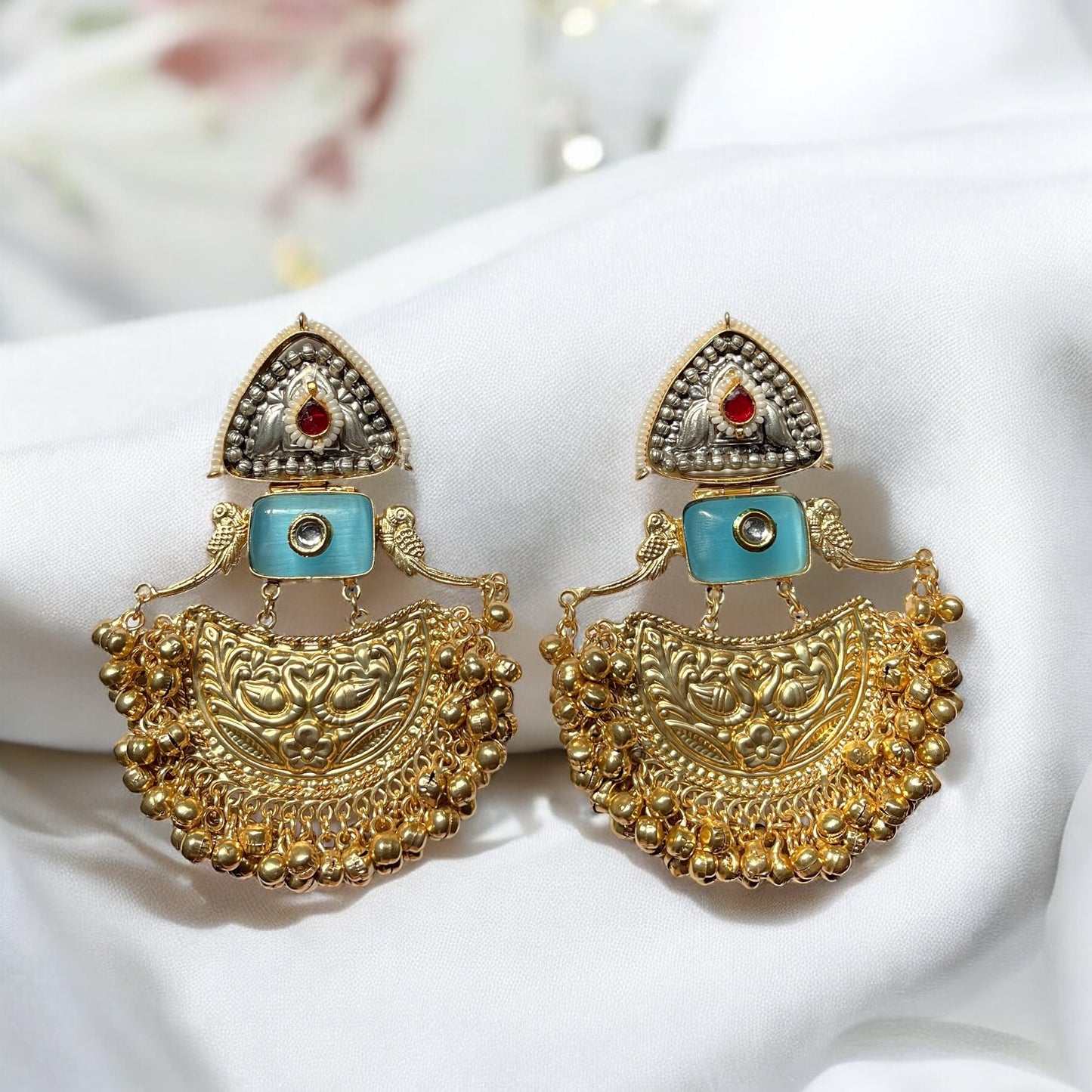 Madhubala Fusion Ghungroo Earrings