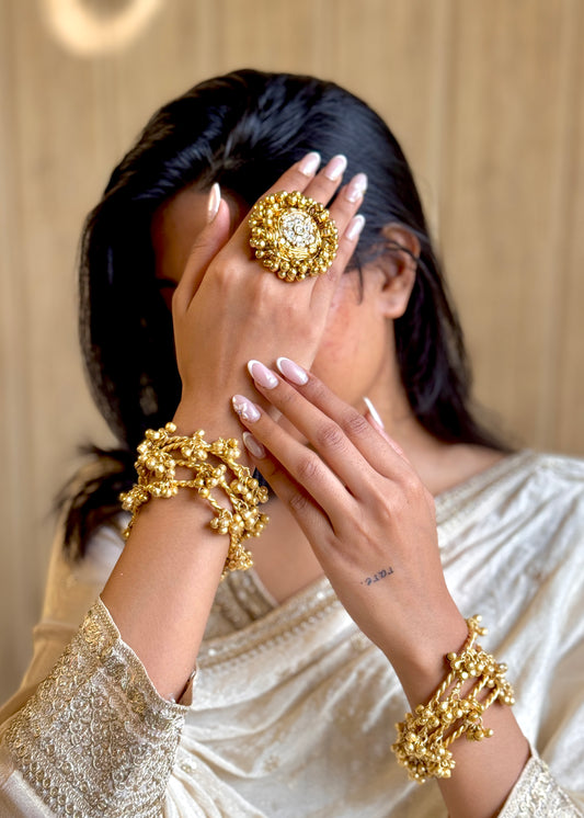 Chan Chan Ghungroo Gold Plated Bangles Set (4 pieces)