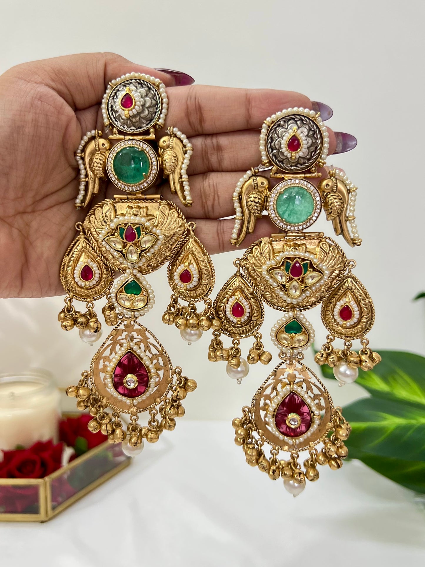 Amira Gold Plated Fusion Earrings