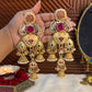 Aamara Gold Plated Earrings with Doublet Stone