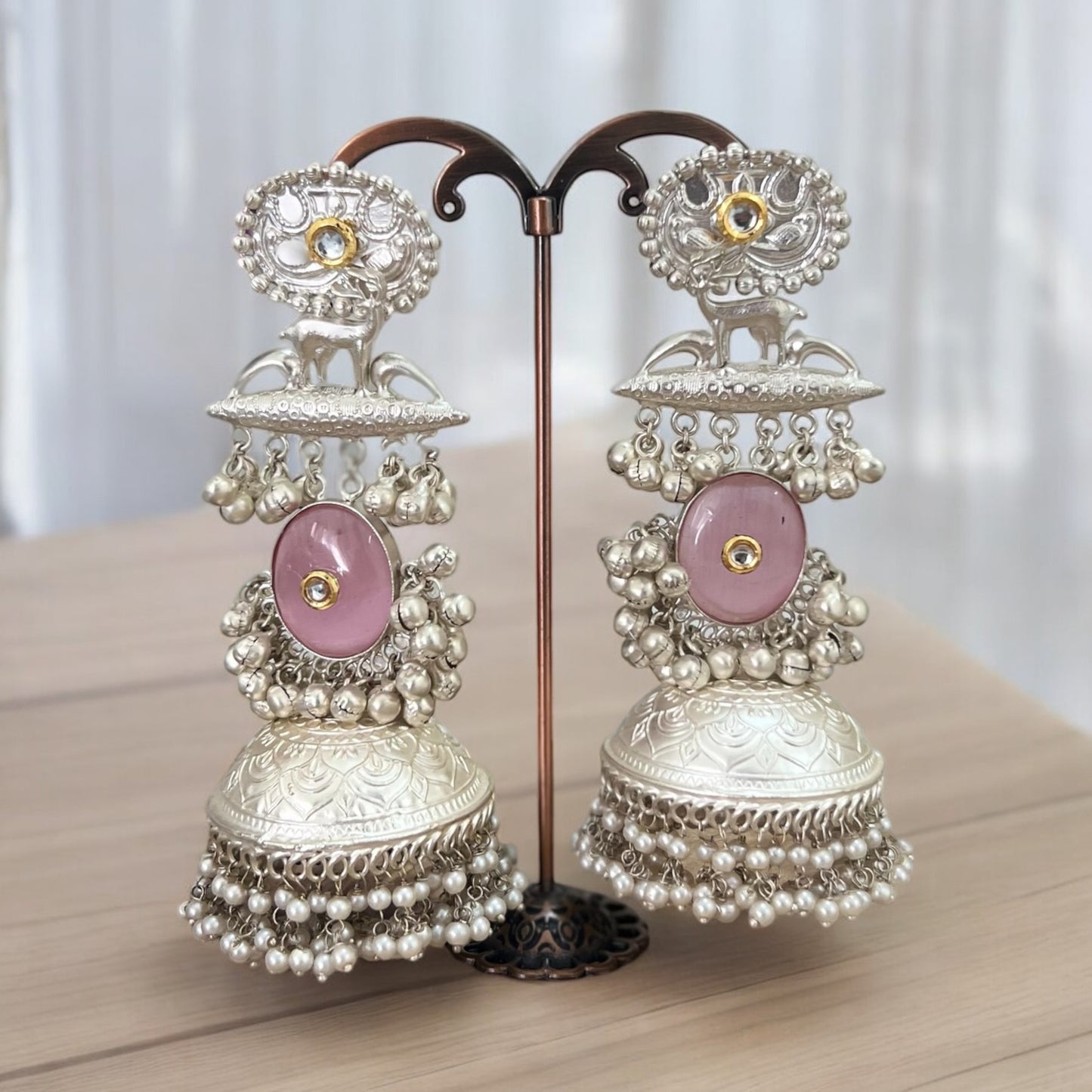 Apoorva Silver Jhumkas