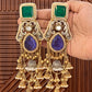 Swarna Gold Silver Plated Kashmiri Fusion Earrings