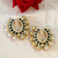Aamara Polki Kundan Hoops Earrings