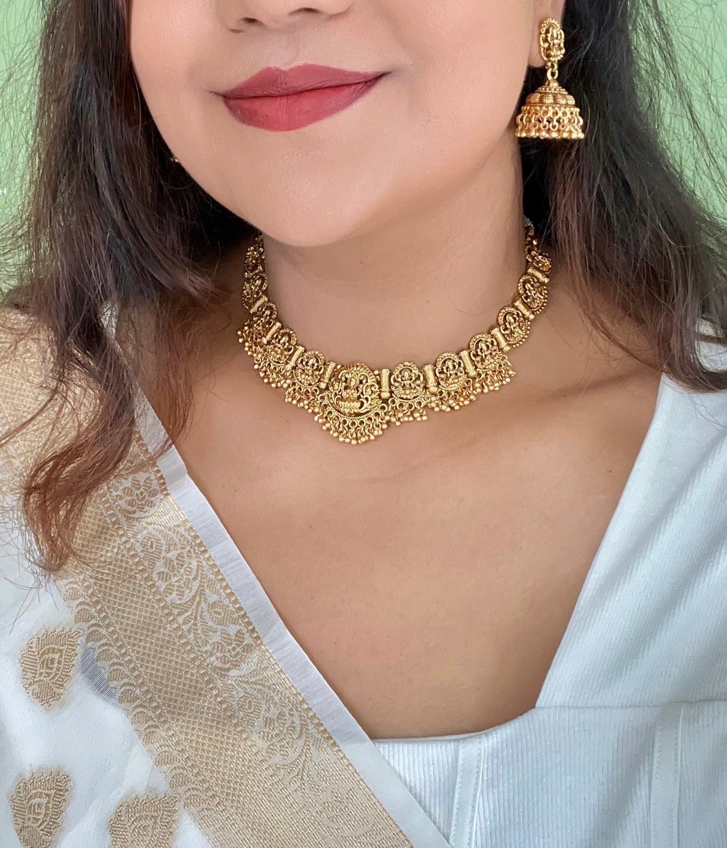 Mahalaxmi Gold Plated Jewellery set