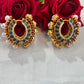 Aamara Polki Kundan Hoops Earrings