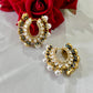 Aamara Polki Kundan Hoops Earrings