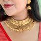 Maharani Gold Plated Choker Jewellery set with Maangtikka