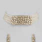 Raima Gold Finish Kundan Polki & Pearl Choker Necklace Set