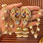 Devika Gold Plated Fusion Kanphool Jhumkas with Kaanchain