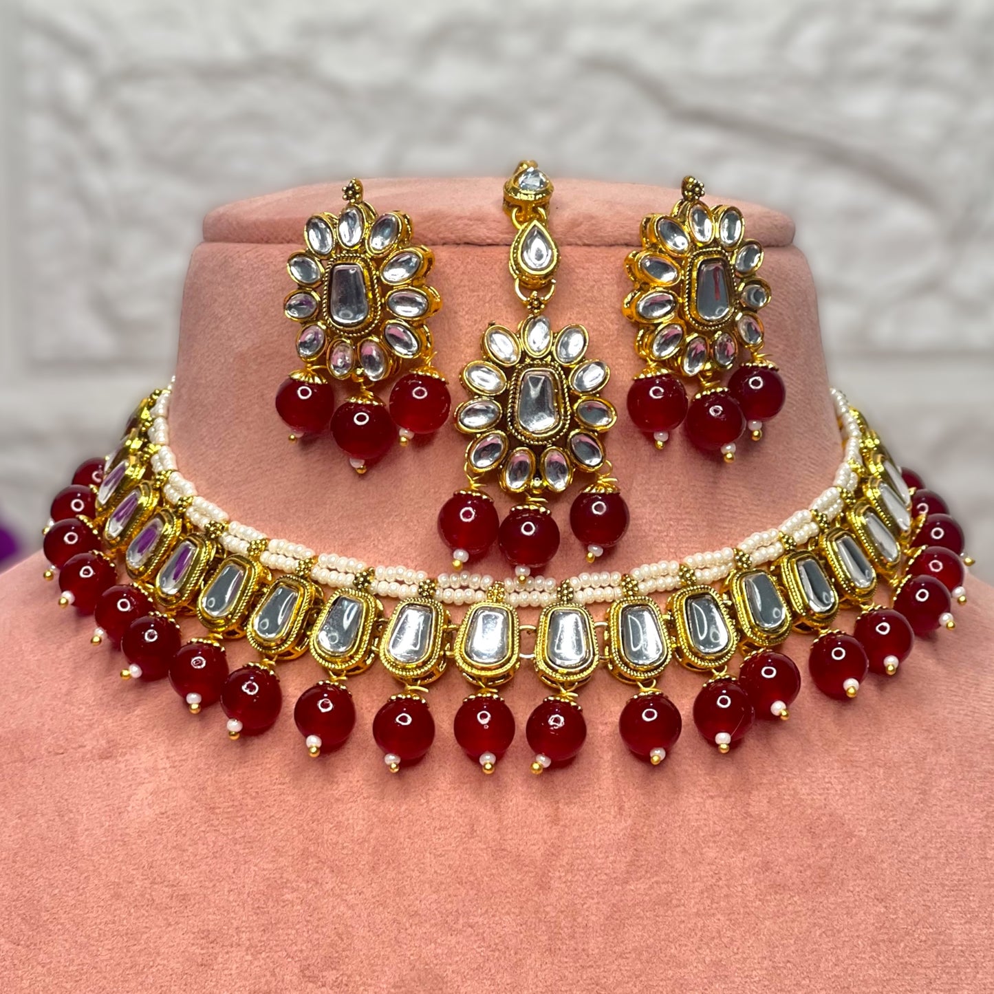 Anjali Kundan Jewellery Sets with Maangtikka