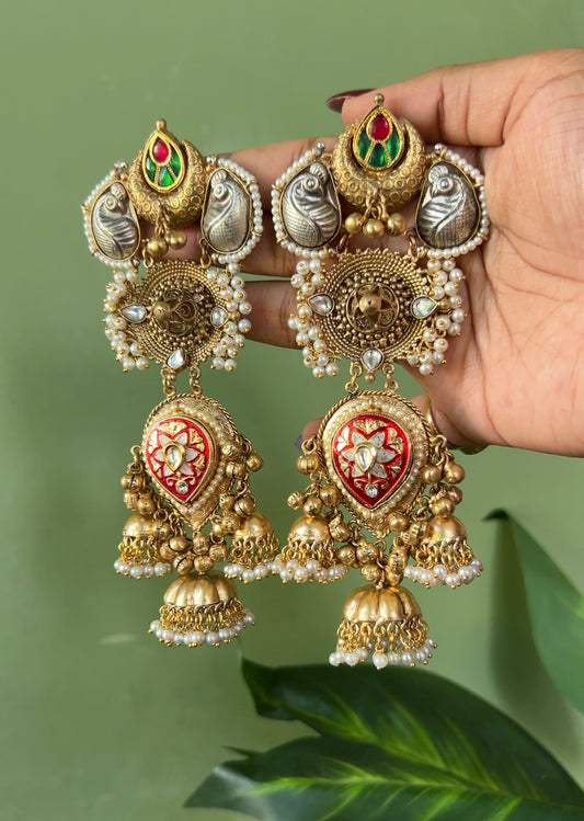 Meher Dual Tone Jhumkas