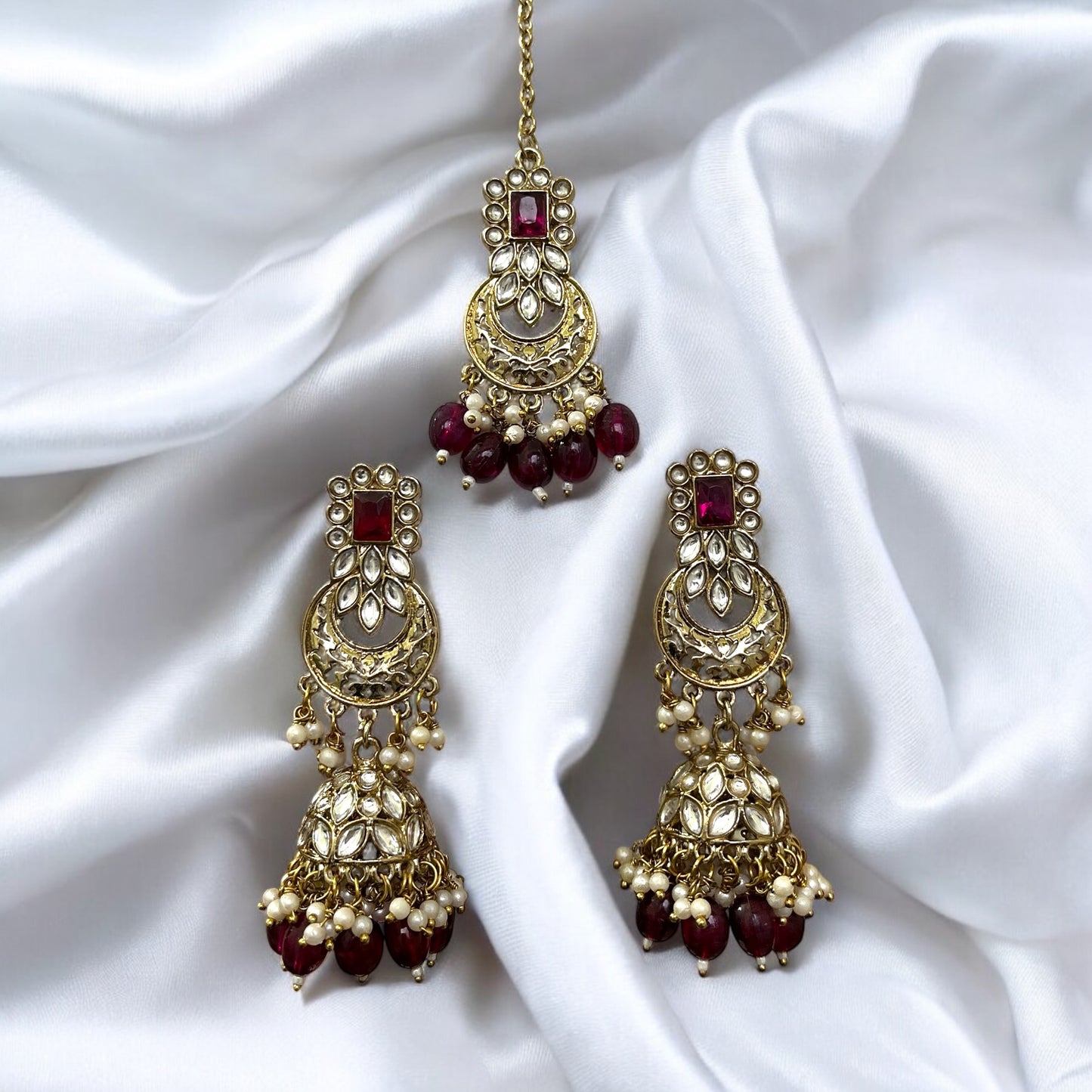 Purple Suhani  Kundan Jewellery Sets