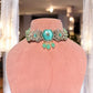Archana Antique Gold Plated American Diamond Jewellery Set