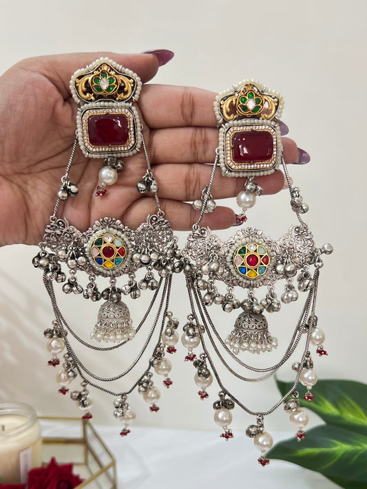 Jannat dual tone fusion dejhoor Earrings